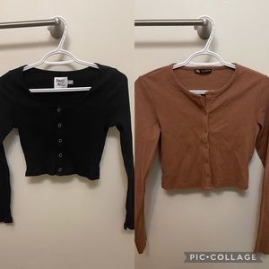 Long sleeve button up tops